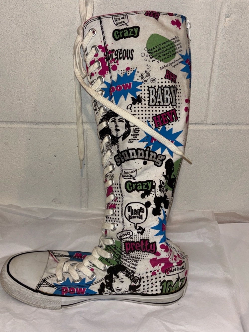Vintage Airwalk knee high graffiti tennis shoes lace ups Retro Y2K women’s 8.5 - Picture 13 of 13